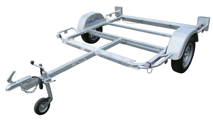 Les produits   Remorque et fourgon - Rail avec arceau 2 x0,16 m  pour porte moto LIDER
